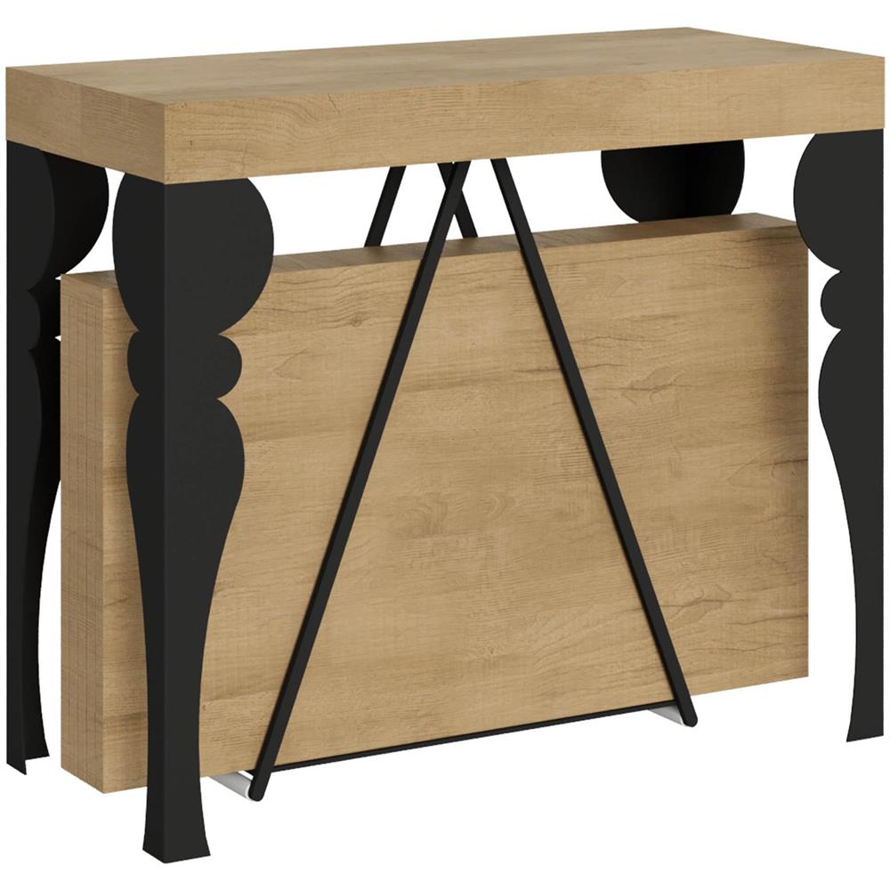 Consolle allungabile 90x40/196 cm Riza Small quercia natura telaio antracite - Foto 1