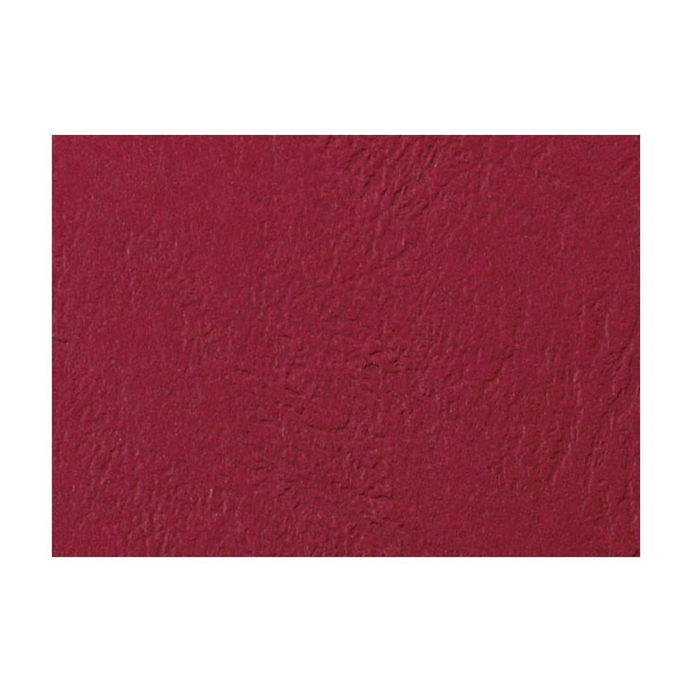 100 copertine leathergrain 250gr a4 rosso scuro goffrato - Foto 2