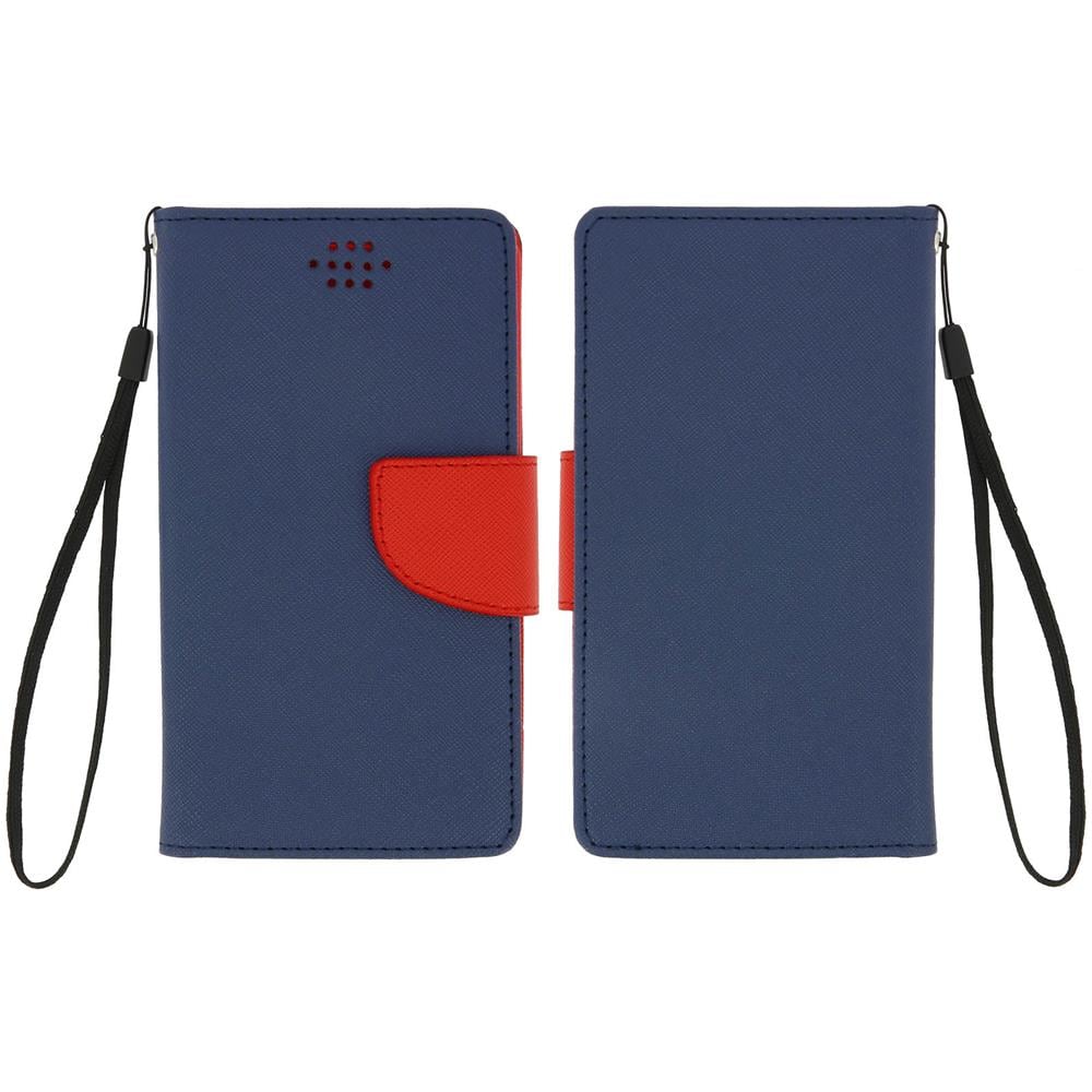 Custodia Portafoglio Fancy Style Per Smartphone Taglia L - Blu - Foto 1