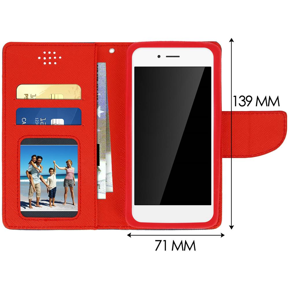 Custodia Portafoglio Fancy Style Per Smartphone Taglia L - Blu - Foto 10