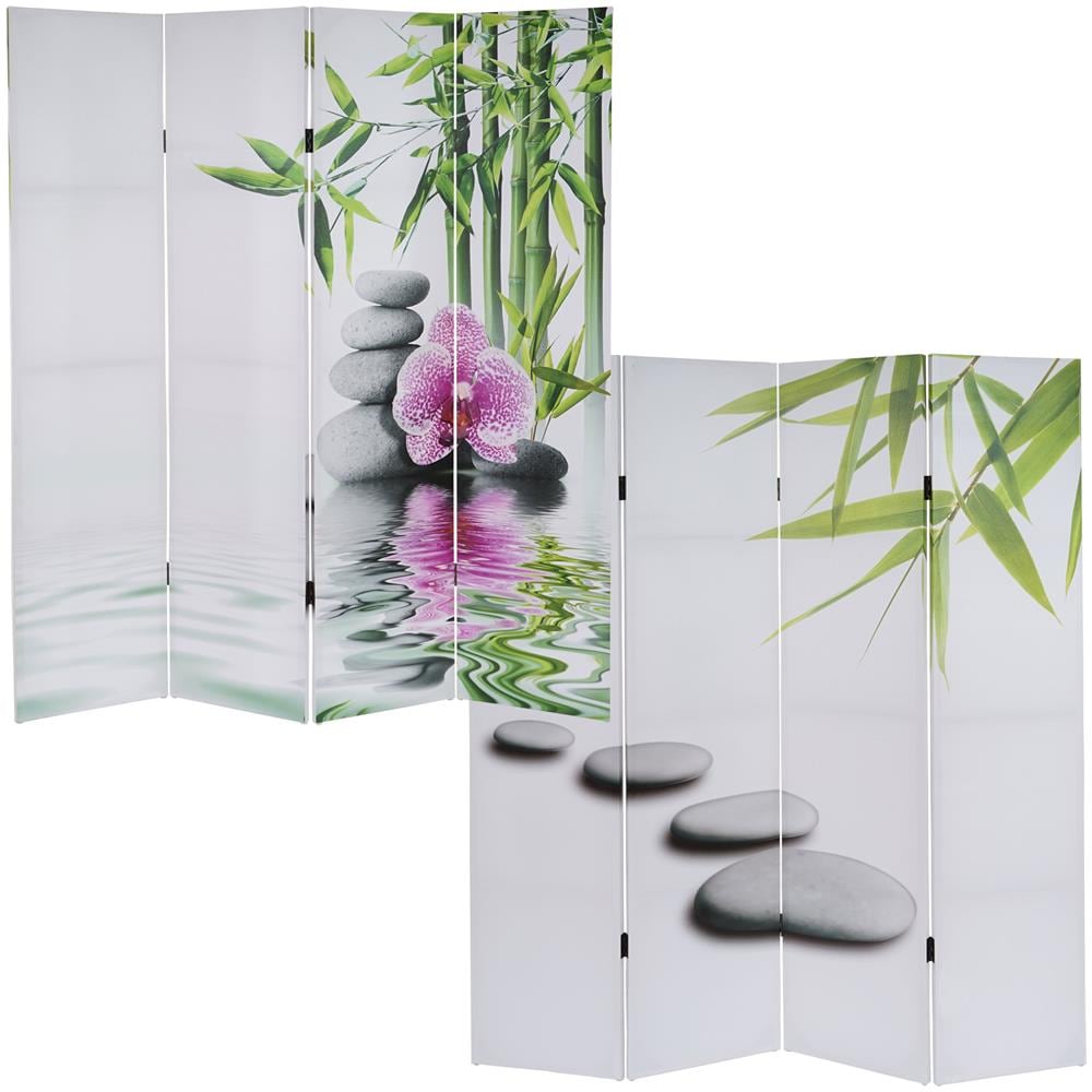 Mendler Paravento divisore doppia immagine 4 pannelli T234 160x180cm boudoir
