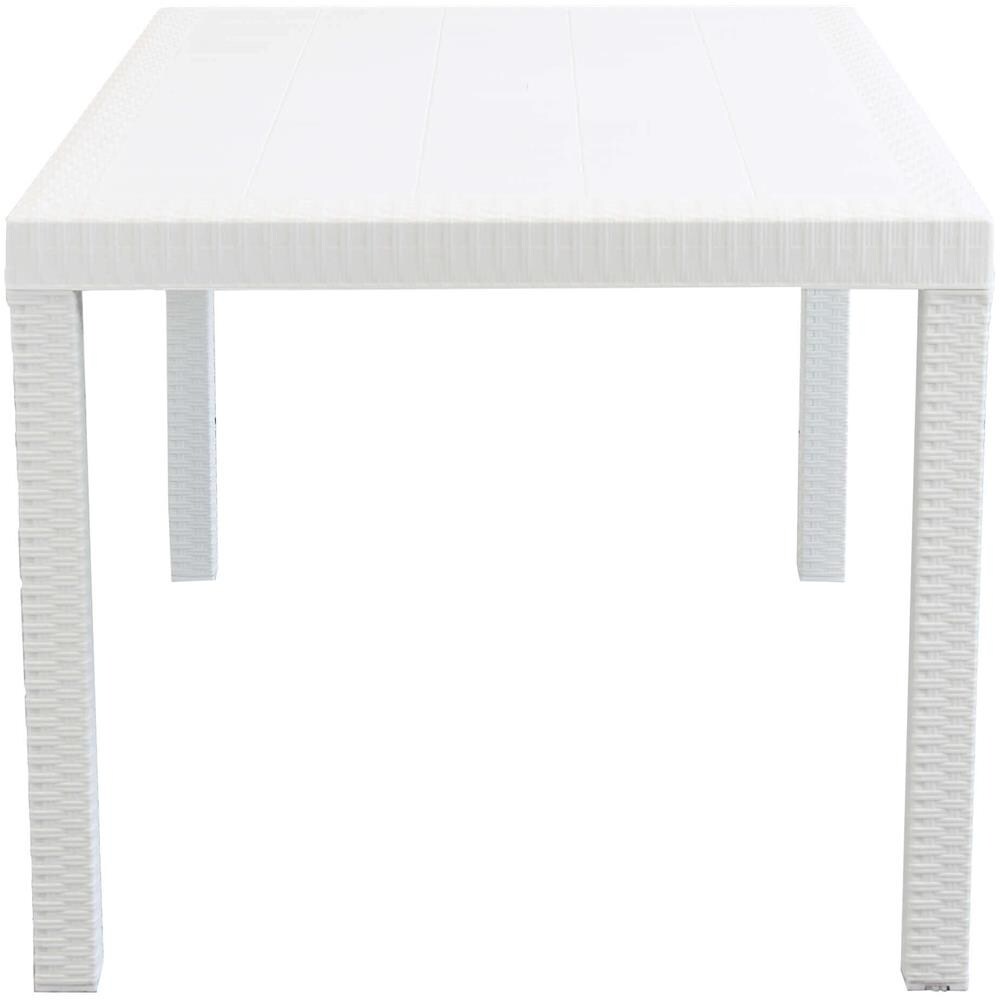 Caligola - Set Tavolo Fisso In Wicker Cm 150 X 90 Compreso Di 4 Sedute - Foto 4