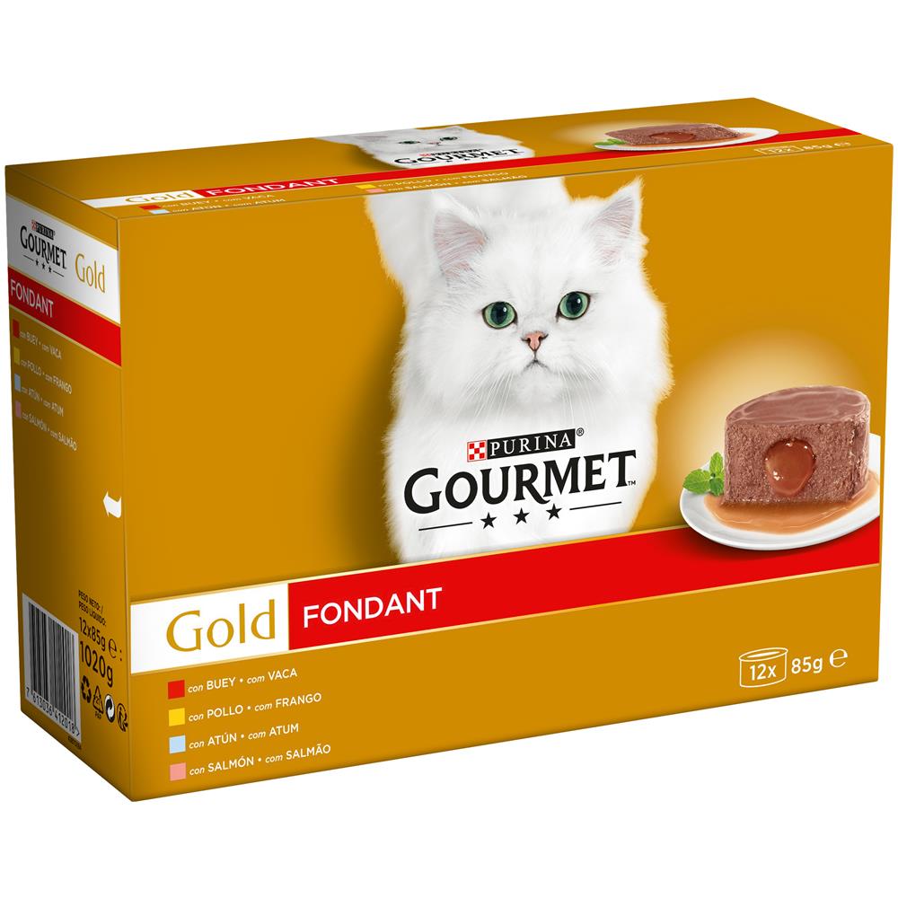 Gold Fondant Multipack: Buey, Pollo, Atún, Salmón12x85 Gr - Foto 1