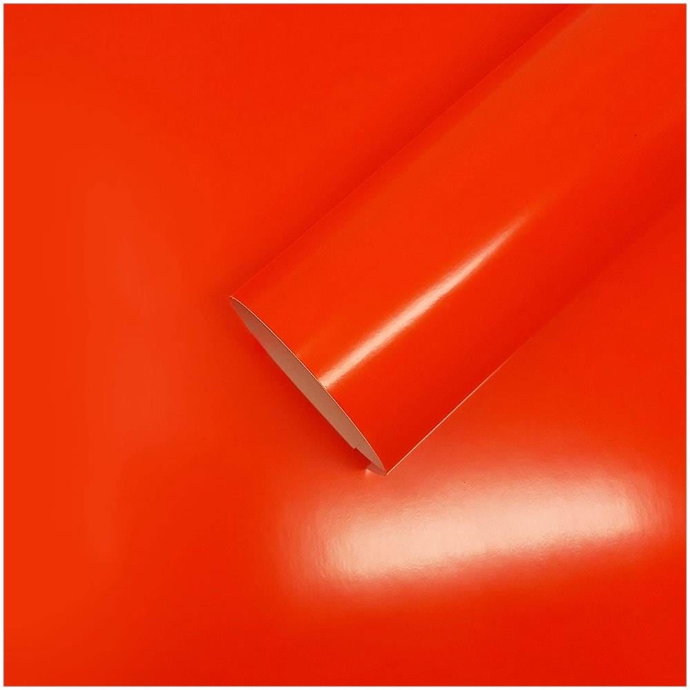 Foglio Pellicola Adesiva Per Wrapping Rosso Fluo, 50 X 70 Cm - Foto 1