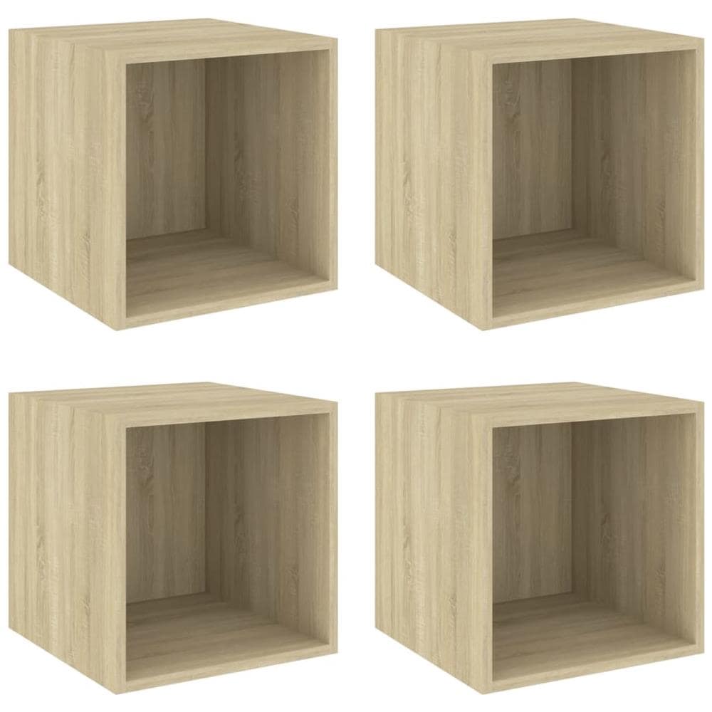Mobili a Muro 4pz Rovere Sonoma 37x37x37 cm Legno Multistrato - Foto 2