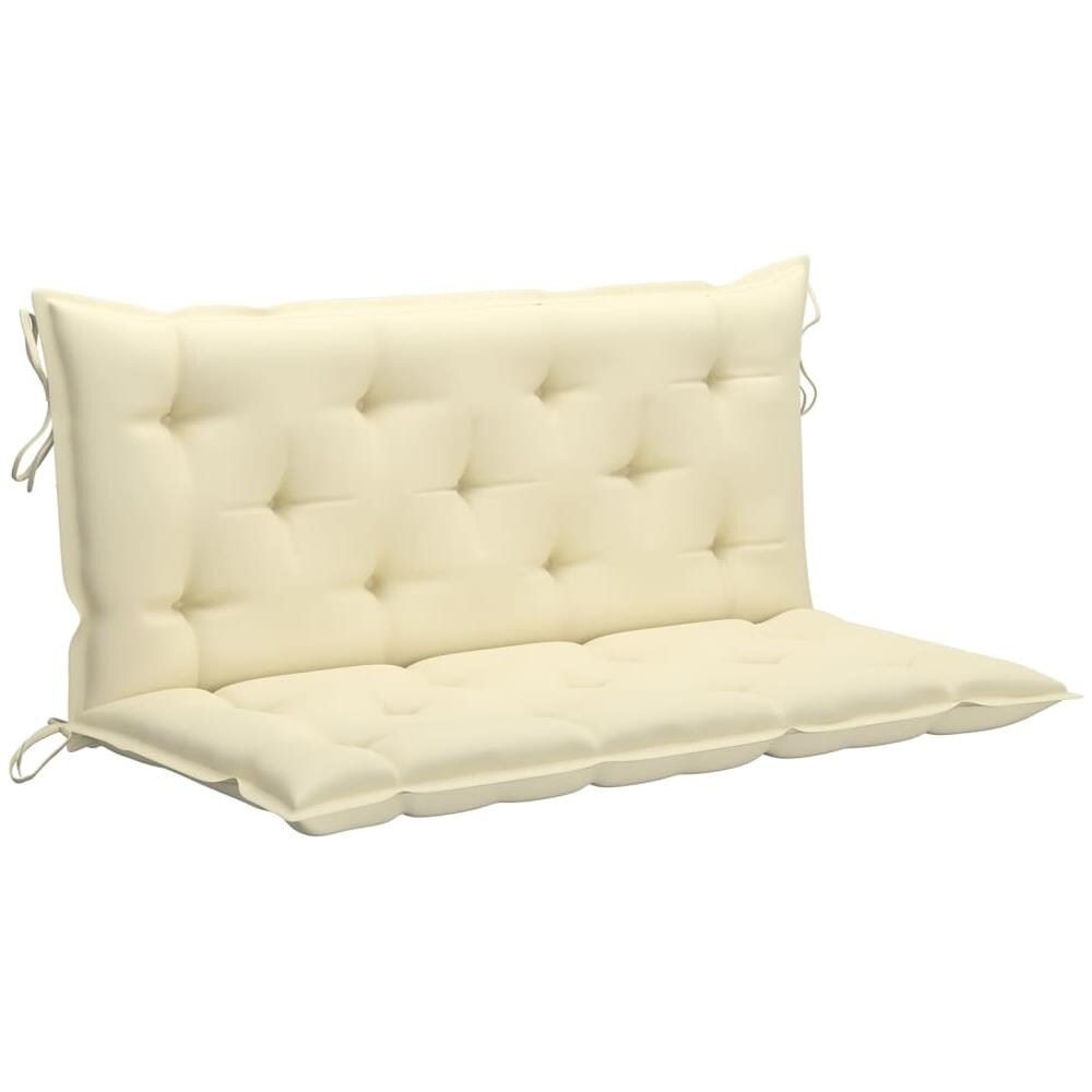 Cuscino per Panca Bianco Crema 120x (50+50) x7cm Tessuto Oxford - Foto 7