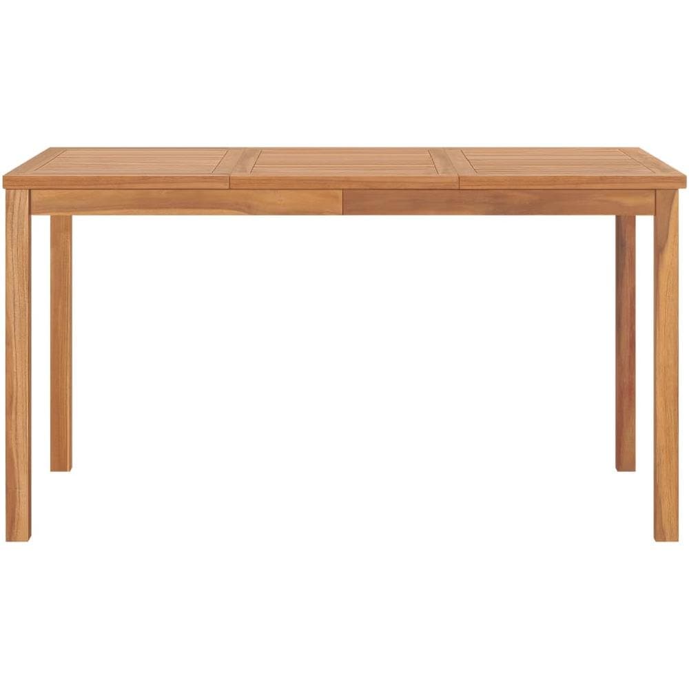 Tavolo da Pranzo per Giardino 140x80x77 cm in Massello di Teak - Foto 2