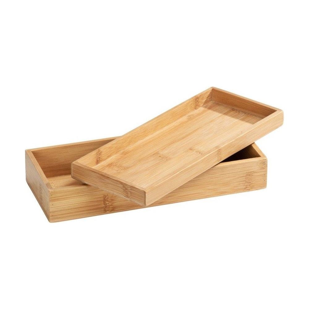 Set Di Vassoi Da Bagno Terra, Bambù, 2 Pezzi, - Foto 1