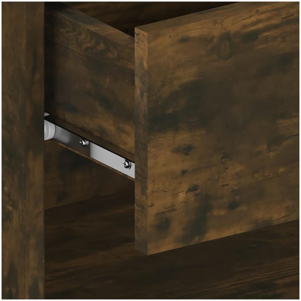 Comodini a Muro 2 pz Rovere Fumo - Foto 2