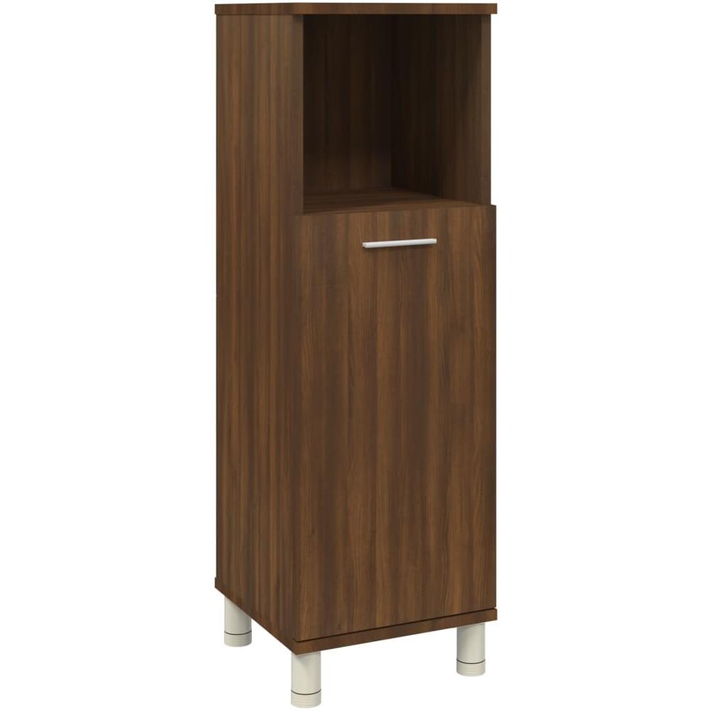 Armadietto Bagno Rovere Marrone 30x30x95cm In Legno Multistrato - Foto 2