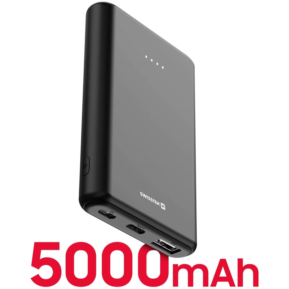 Batteria Di Riserva 5000mah Uscita Usb 10w Spia A Led Compatto Nero - Foto 5