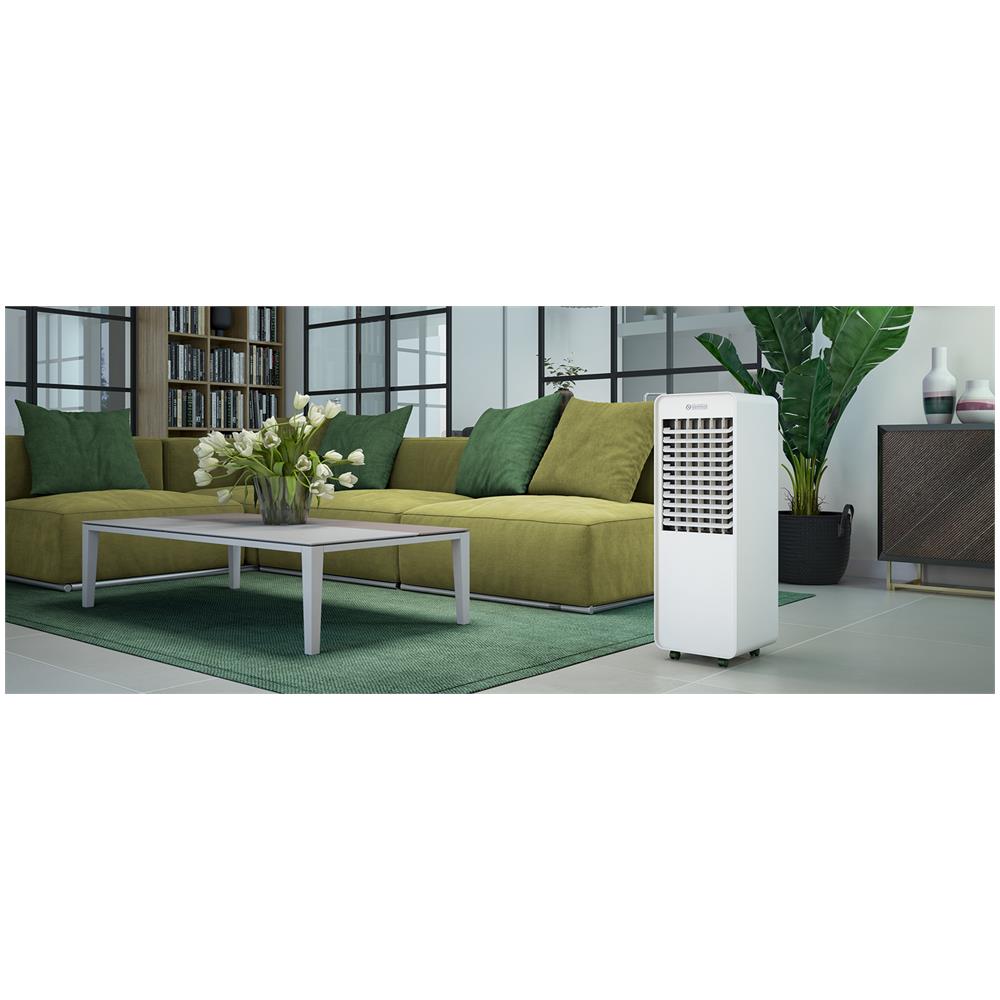 Raffreddatore d'Aria PELER 10 WI-FI Flusso d'Aria 200 m³ /h Capacità acqua 10 Litri 3 Velocità Timer Potenza 60 W Colore Bianco - Foto 6
