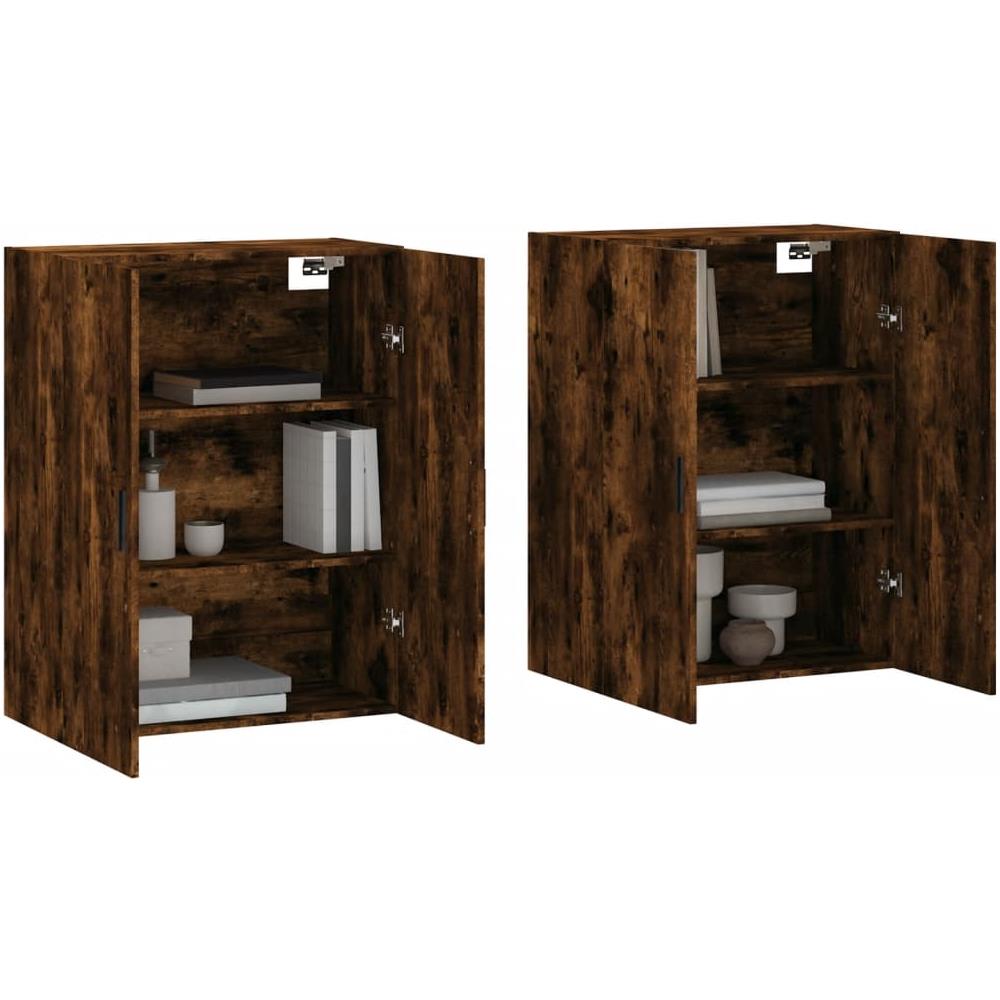 Mobili A Parete 2 Pz Rovere Fumo 69,5x34x90 Cm - Foto 2