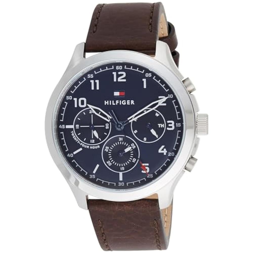 Orologio Analogico Multifunzione Al Quarzo Da Uomo Con Cinturino In Pelle Marrone - 1791855 - Foto 2