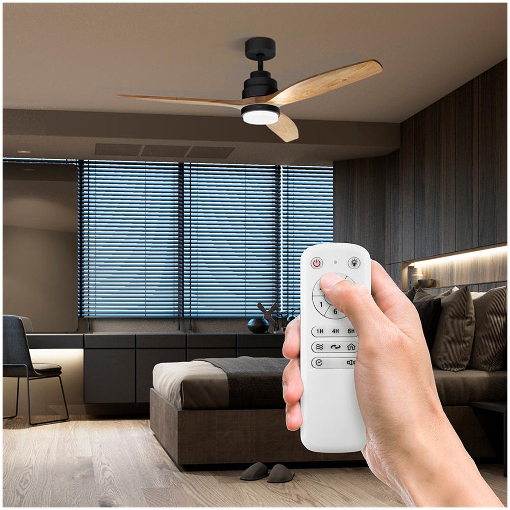 NEPAL CEILING FAN INOX /OAK 132CM LED - Foto 2