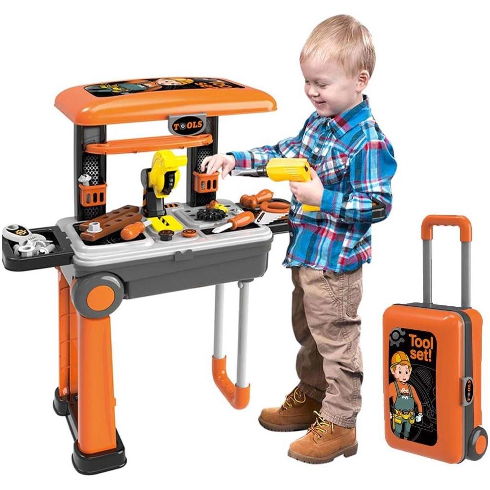 Fantastiko Toys Banco da Lavoro Richiudibile Trolley Giocattolo