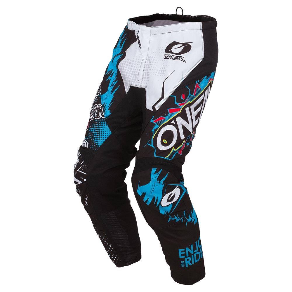Pantaloni Motocross 2019 Element Villain Bianco (32 Vita = Eu 48, Nero) - Foto 5