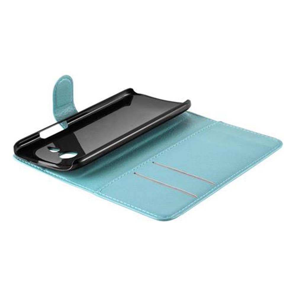 Custodia Compatibile Con Htc One M8 Mini In Pastello Blu - Coperchio Protettiva Con Chiusura Magnetica, Funzione Stand E Tasca Per Le Carte - Foto 8