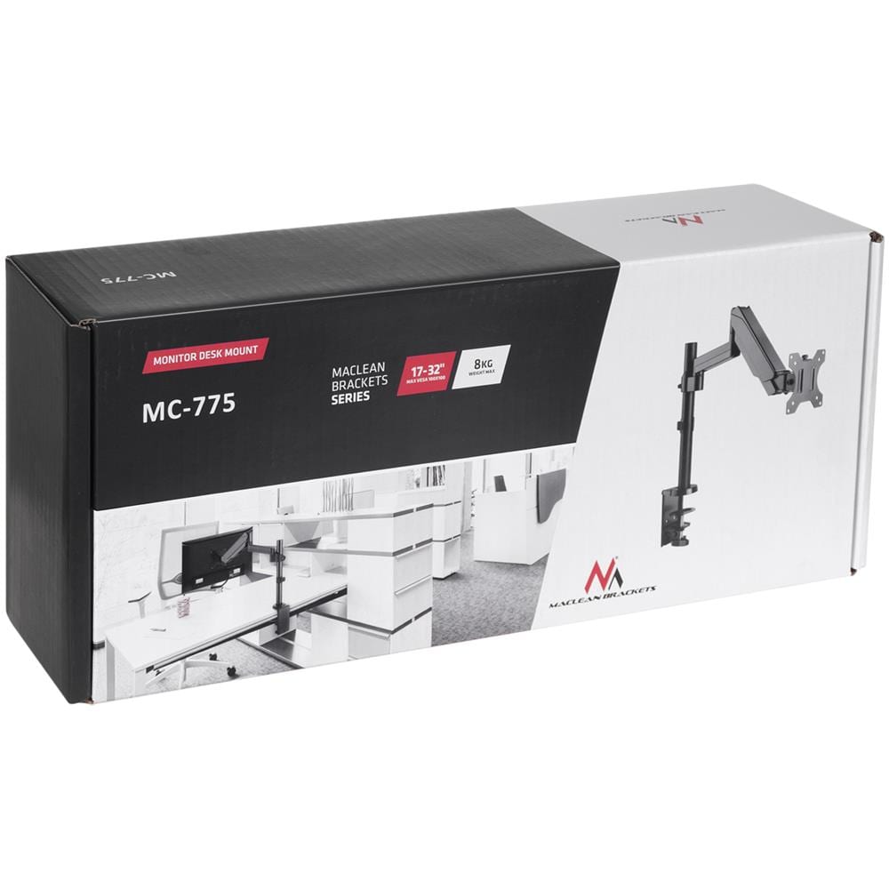 Supporto Per Monitor Mc-775 Con Molla A Gas, Braccio Doppio 17 -32 8 Kg - Foto 3