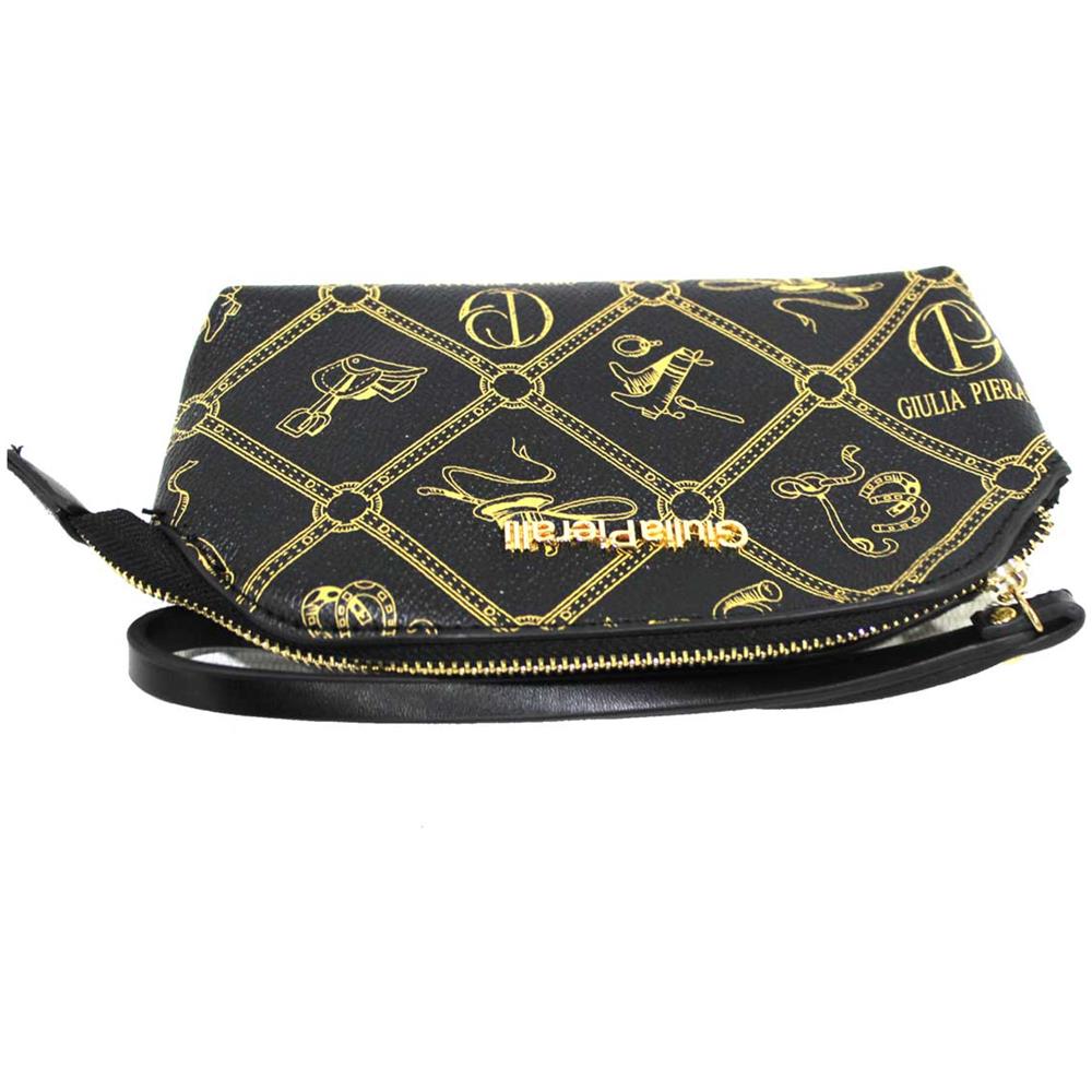GIULIA PIERALLI - Portamonete Donna In Pvc Portafoglio Pochette Borsetta Al  Polso Con Zip Nero - ePRICE