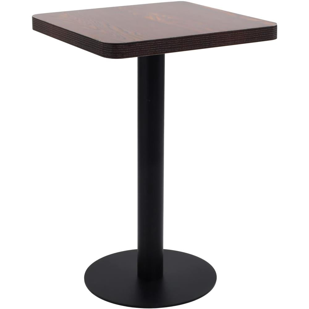 Tavolo Da Bistrot Marrone Scuro 50x50 Cm In Mdf - Foto 1