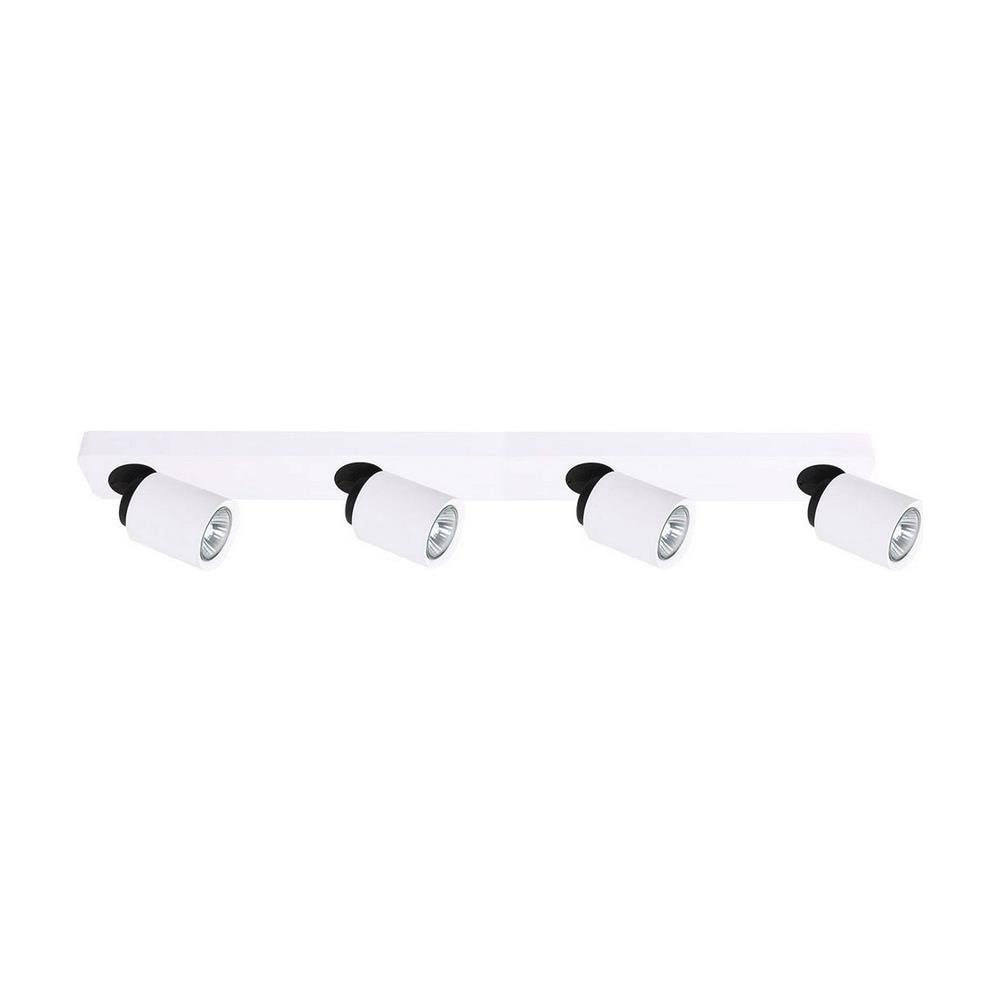 Faretti Moderni Bianco 4 Luci Con Paralume Bianco, Gu10 - Foto 1