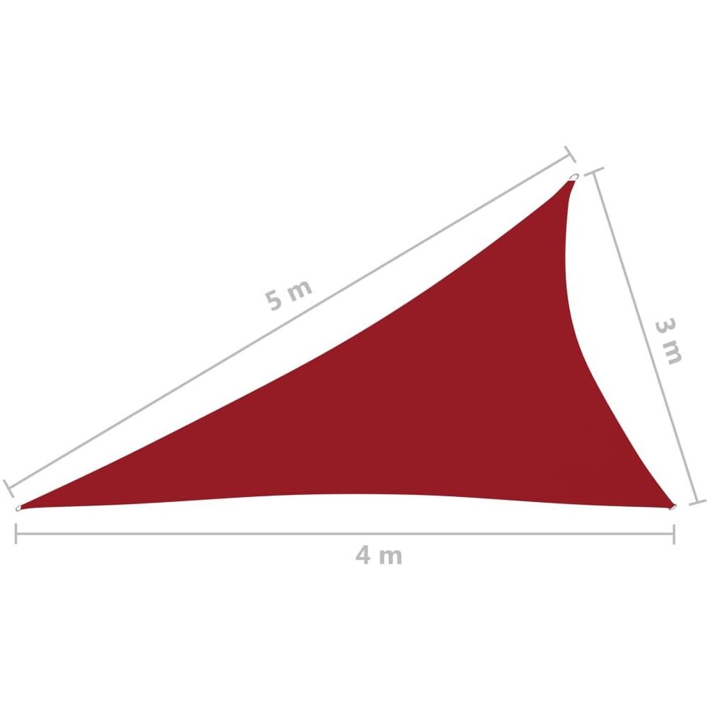 Parasole a Vela Oxford Triangolare 3x4x5 m Rosso - Foto 6