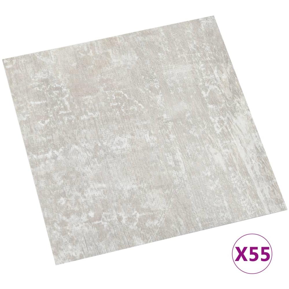 Listoni Pavimenti Autoadesivi 55 pz in PVC 5,11m² Grigio Chiaro - Foto 1