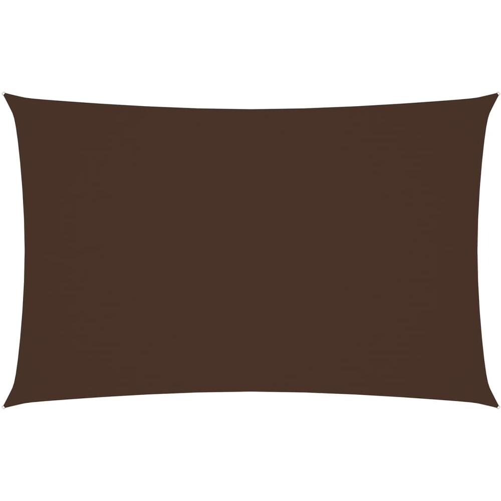 Parasole a Vela Oxford Rettangolare 2,5x5 m Marrone - Foto 1