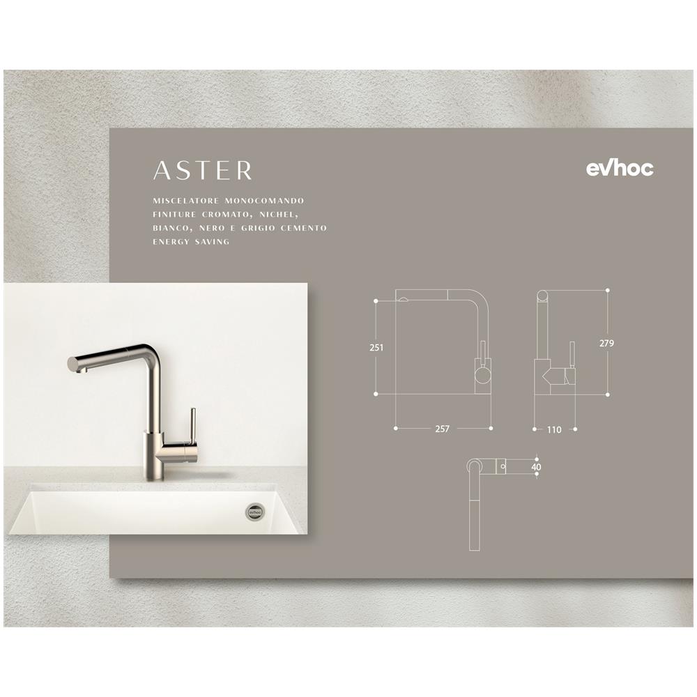 Miscelatore Aster Con Canna Alta E Doccetta Integrata, Cromato - Foto 3