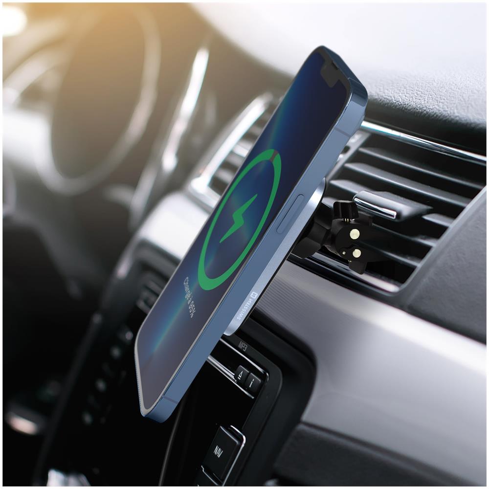 Supporto Auto Magsafe Iphone Fast Charge 15w Griglia Aerazione Nero - Foto 2