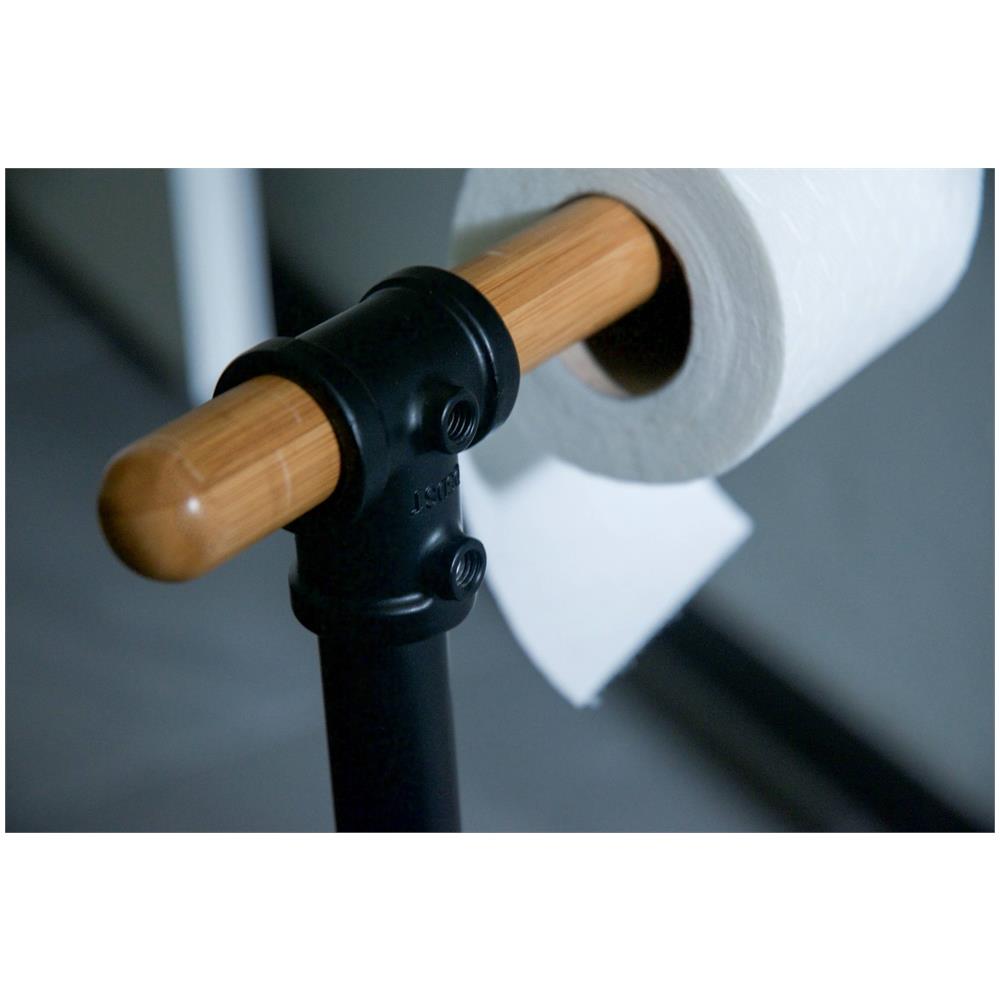 Porta Carta Igienica In Metallo E Scopino Per Wc Forli, Nero, - Foto 2
