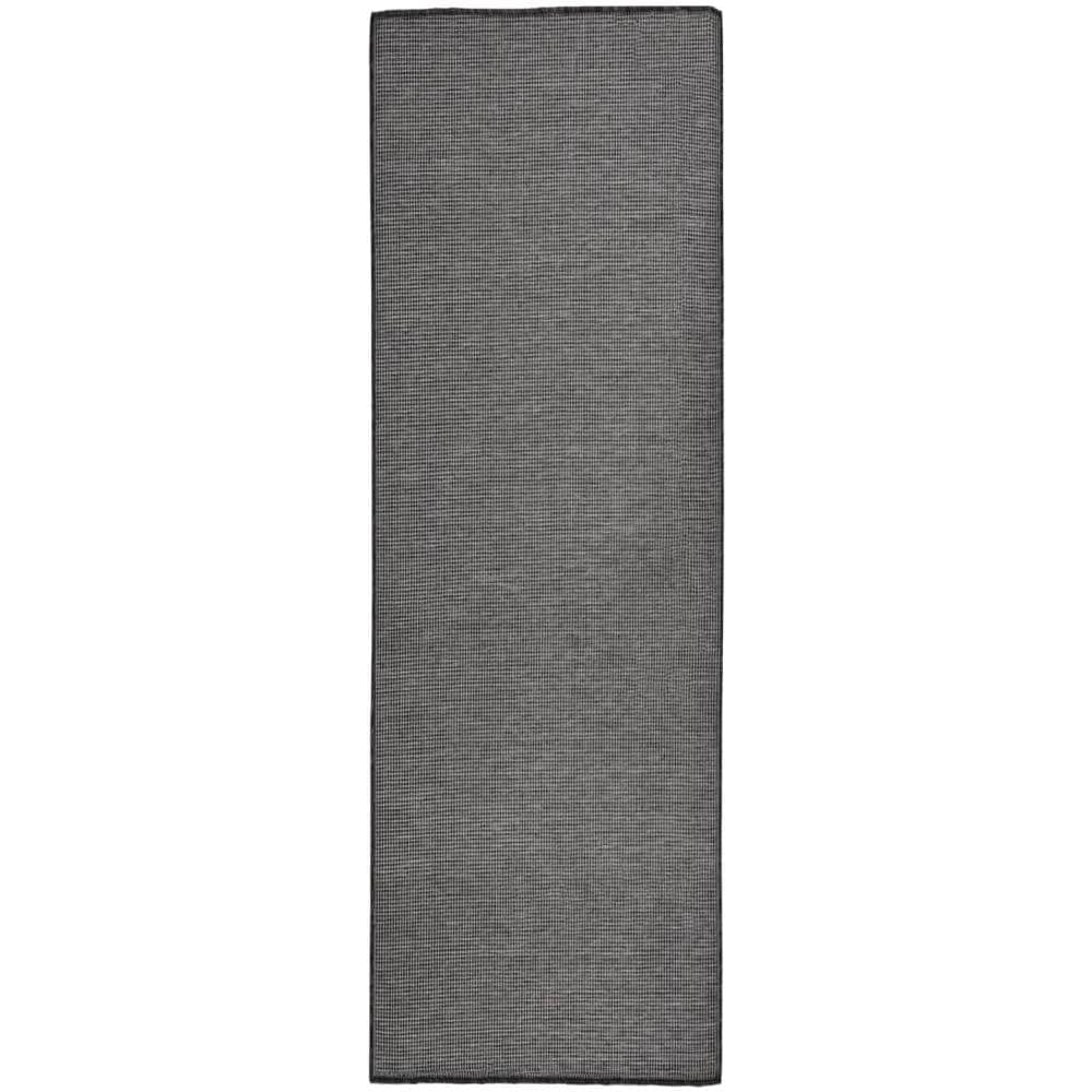 Tappeto Da Esterni A Tessitura Piatta 80x250 Cm Grigio - Foto 1