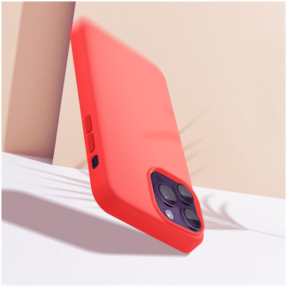 Cover Per Iphone 14 Pro Max Ibrida Semirigida Sottile Leggera Corallo - Foto 2