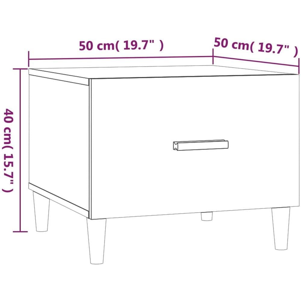 Tavolini Salotto 2pz Rovere Sonoma 50x50x40cm Legno Multistrato - Foto 1