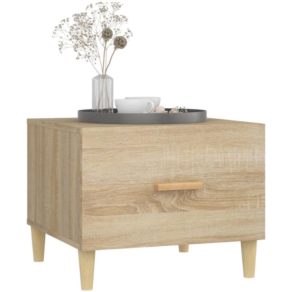 Tavolini Salotto 2pz Rovere Sonoma 50x50x40cm Legno Multistrato - Foto 2