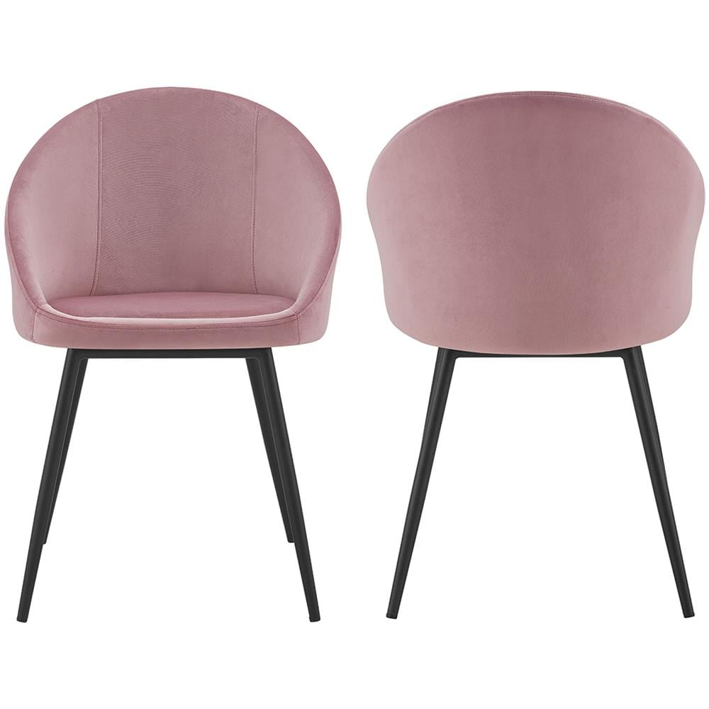 Set Di 2 Sedie Vintage Diane In Velluto Rosa - Foto 2