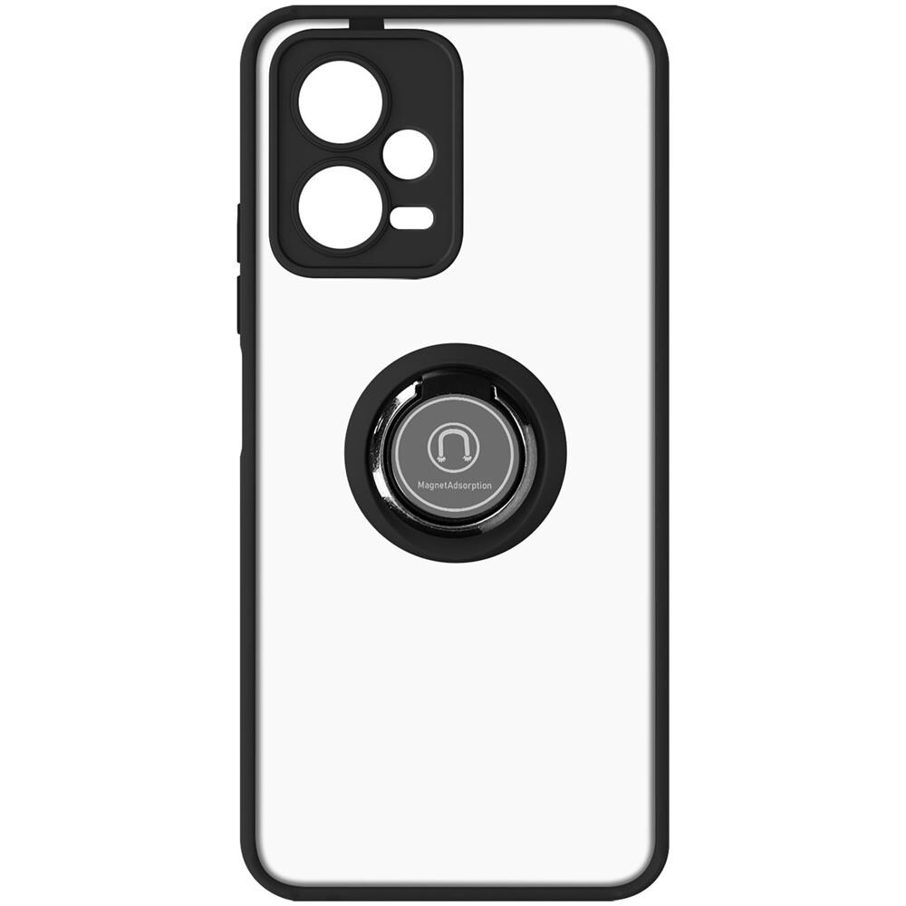 Cover Per Xiaomi Redmi Note 12 5g Anello Metallico Supporto Bordo Nero - Foto 1