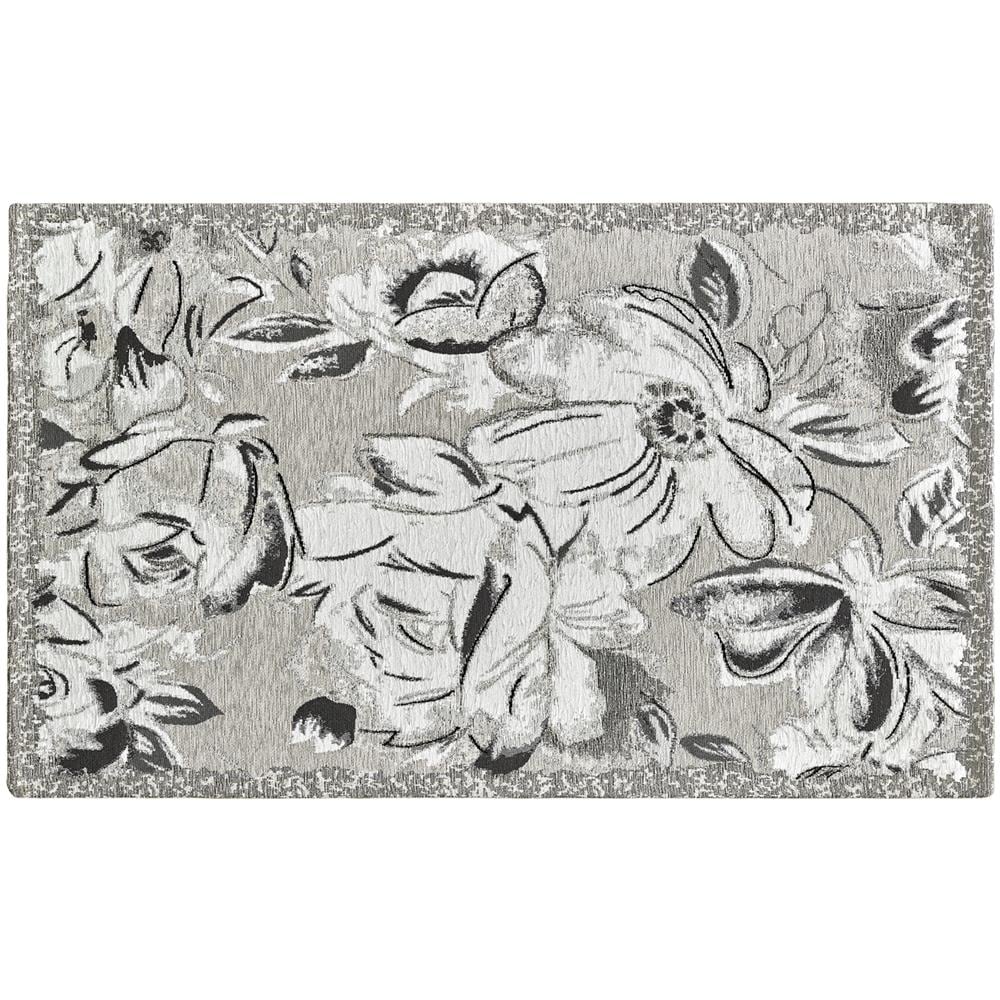 Tappeto Arredo Salotto Antiscivolo Scendiletto Camera Dis. Aster By Suardi 140x200 Argento - Foto 1