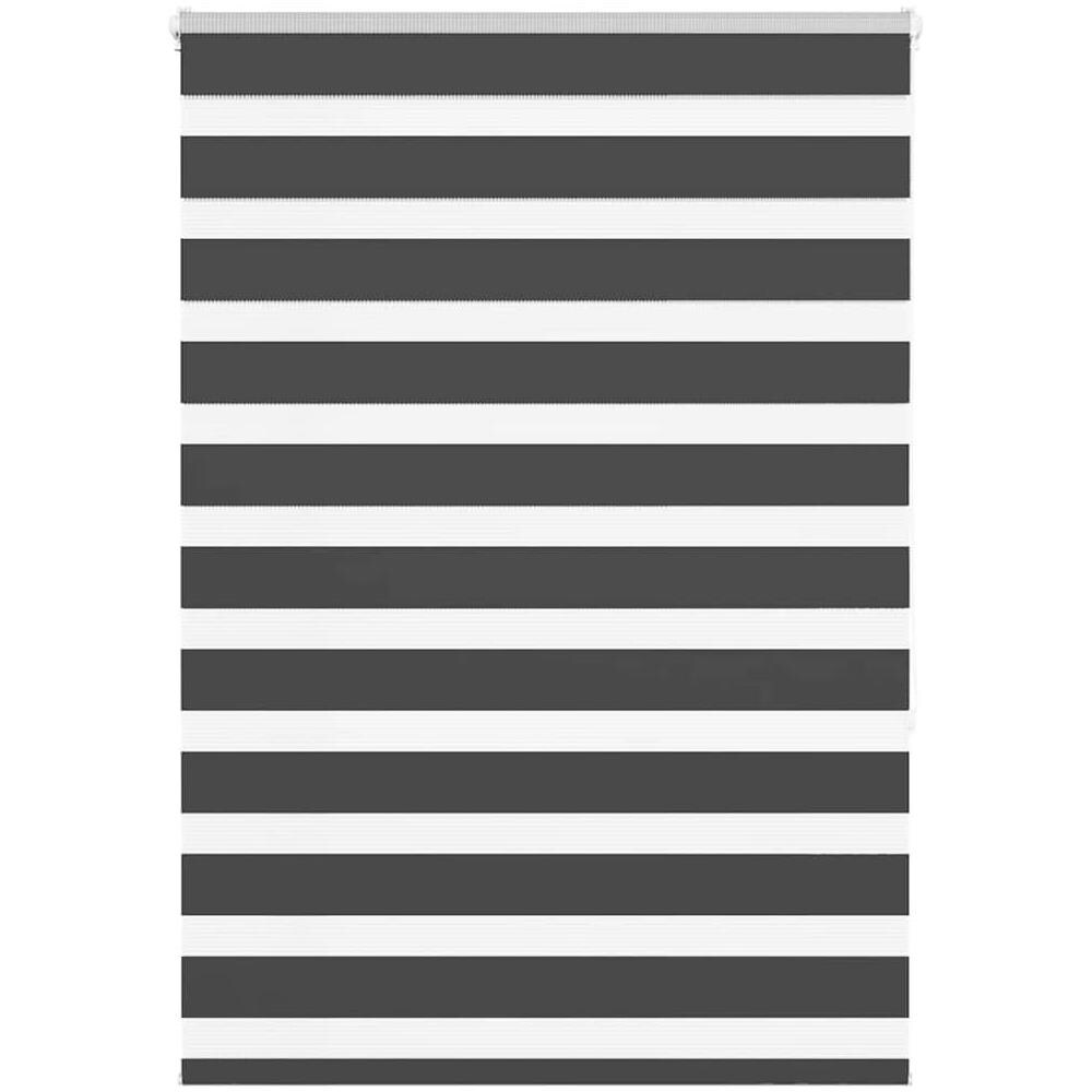 Tenda a Rullo Zebra Nero Larghezza Tessuto 95,9 cm Poliestere - Foto 1