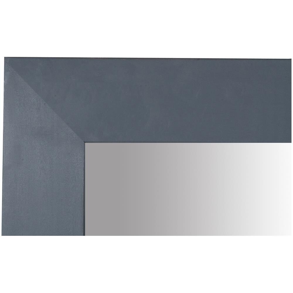 Specchiera Quadrata A Muro In Legno Massello Di Tiglio Finitura Grigia 100x3x100 Cm - Foto 2