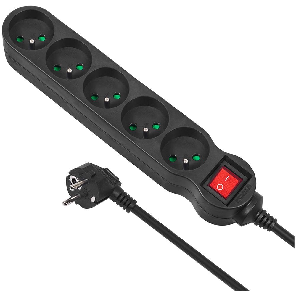 Cavo Di Prolunga Ciabatta Energy Mce185 5 M Nero - Foto 1