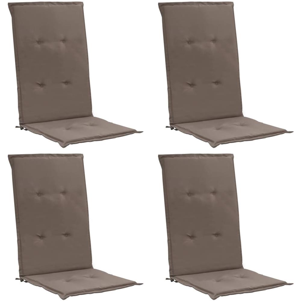 Cuscini per Sedie da Giardino 4 pz Grigio Talpa 120x50x4 cm - Foto 1