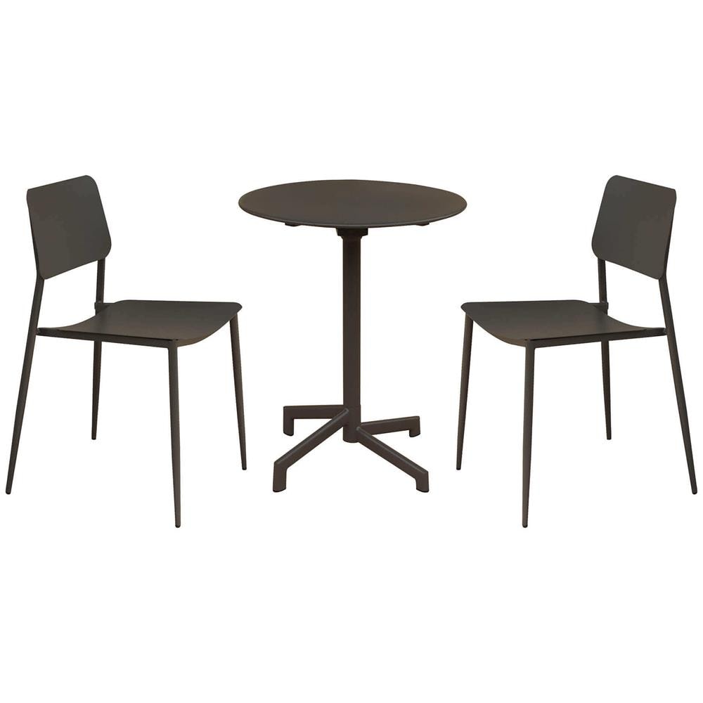 Opera - Set Tavolo In Metallo Cm Ø 60 X 74 H Con 2 Sedie Viper - Foto 1