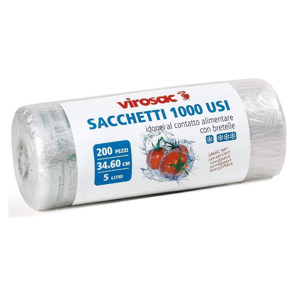 Virosac Sacchi 1000 Usi Multiuso 34x60 A Rotolo Da Pezzi 200 - Foto 1