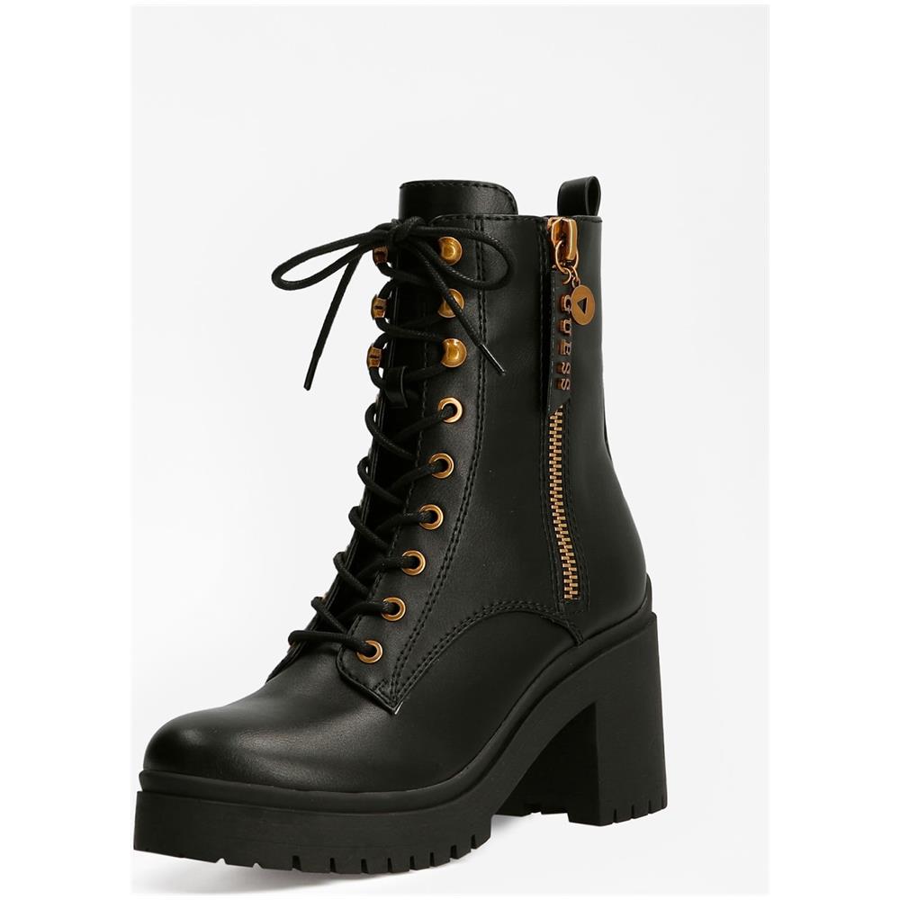 Fl7cbrele10 Stivaletti Tacco Biker Anfibi Pelle Nero 39 - Foto 1