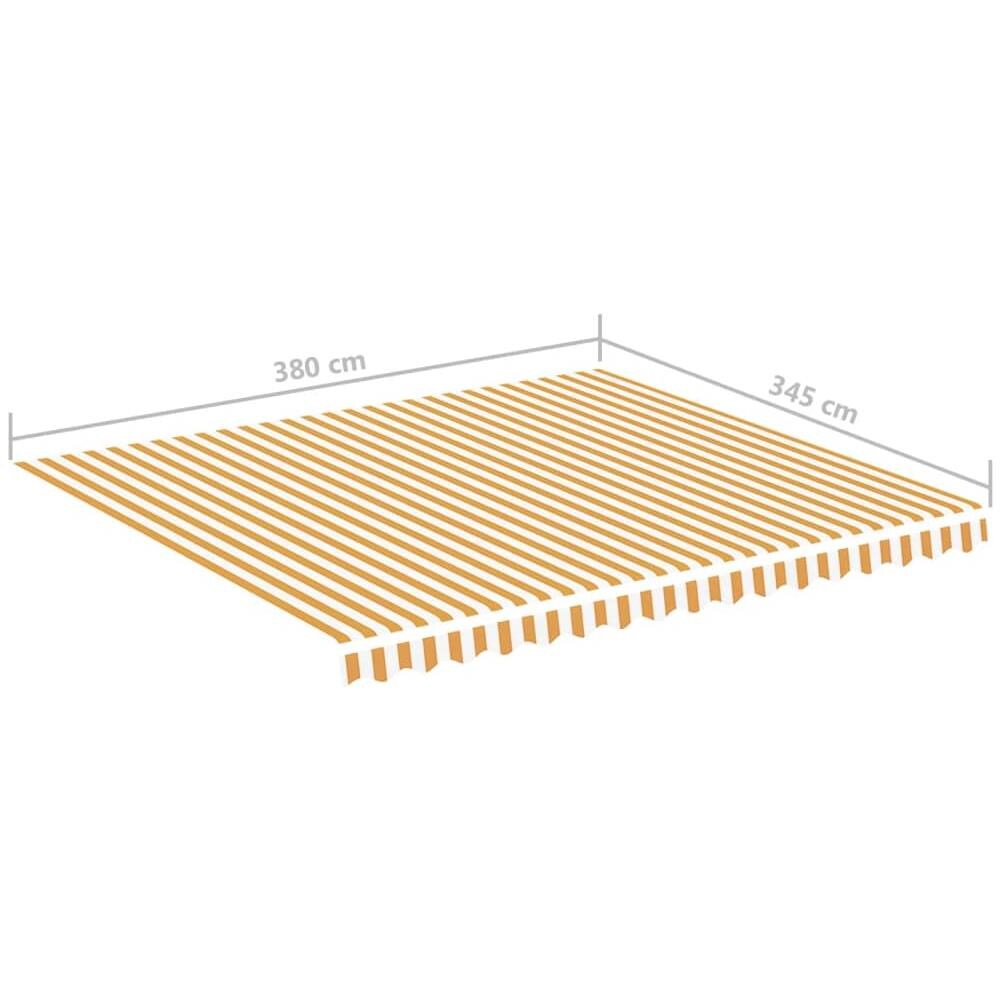 Tessuto di Ricambio per Tenda da Sole Giallo e Bianco 4x3,5 m - Foto 2