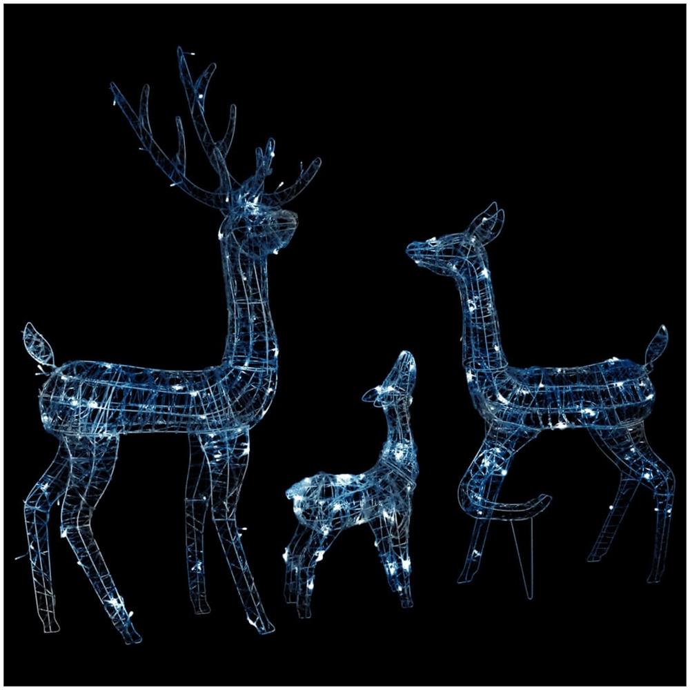Famiglia di Renne di Natale 300 LED Bianco Freddo in Acrilico - Foto 2
