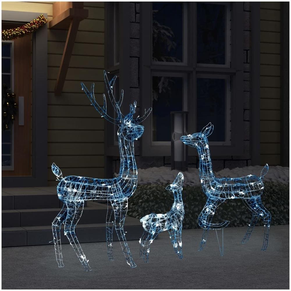Famiglia di Renne di Natale 300 LED Bianco Freddo in Acrilico - Foto 3