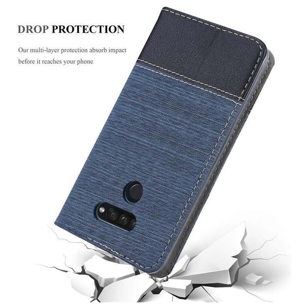 Cadorabo Custodia Compatibile Con Lg K50s In Blu Scuro Nero - Coperchio Protettiva Con Chiusura Magnetica, Funzione Stand E Tasca Per Le Carte - Foto 8
